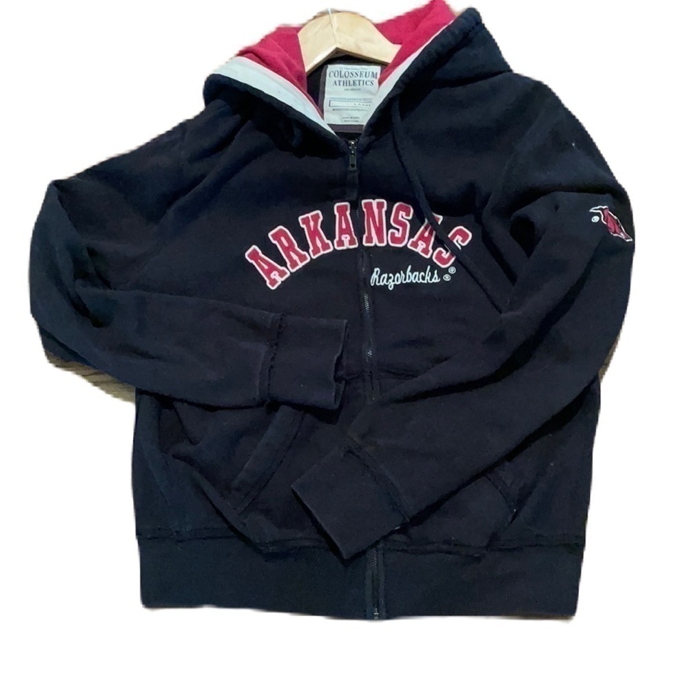Colosseum Athletics Razorbacks L zip up black jacket